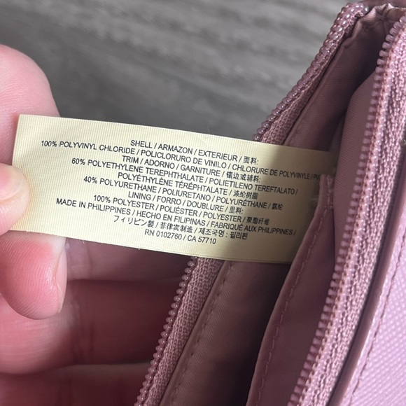 Kate Spade Greta Court Shiloh Glitter Cosmetic Travel Makeup Bag Pink - Picture 10 of 14